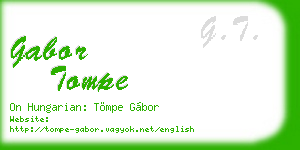 gabor tompe business card